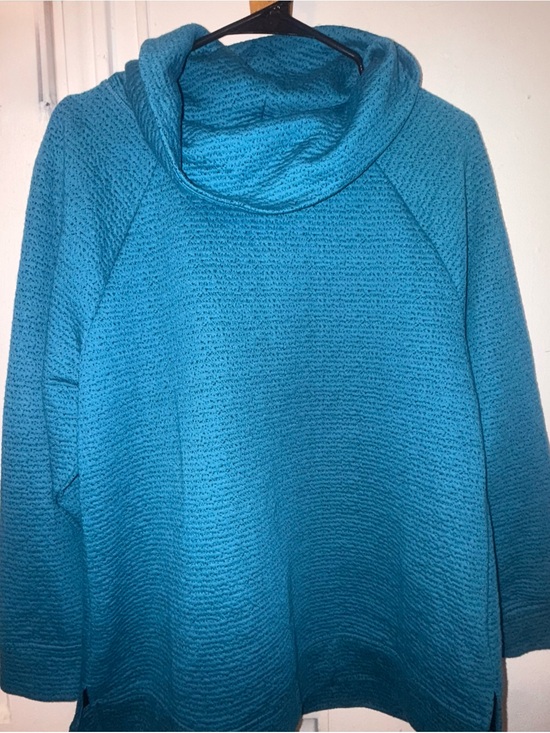 Lane Bryant Tops - Lane Bryant Teal Funnel/Cowl Neck Sweater